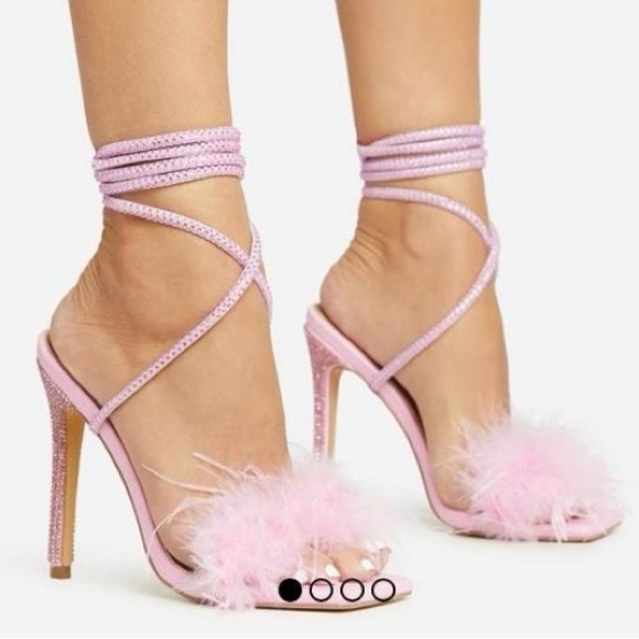 ego brand pink stiletto wrap heels - Picture 8 of 8
